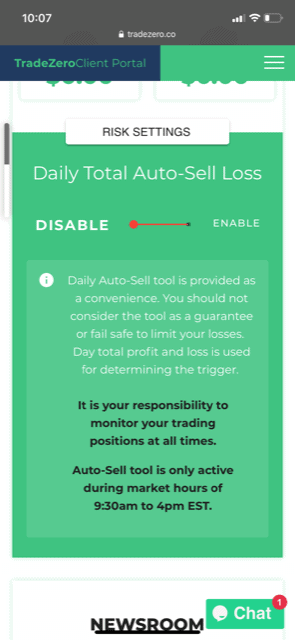 Daily Auto Sell Loss Trade Zero