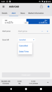 Forex.com app price alerts