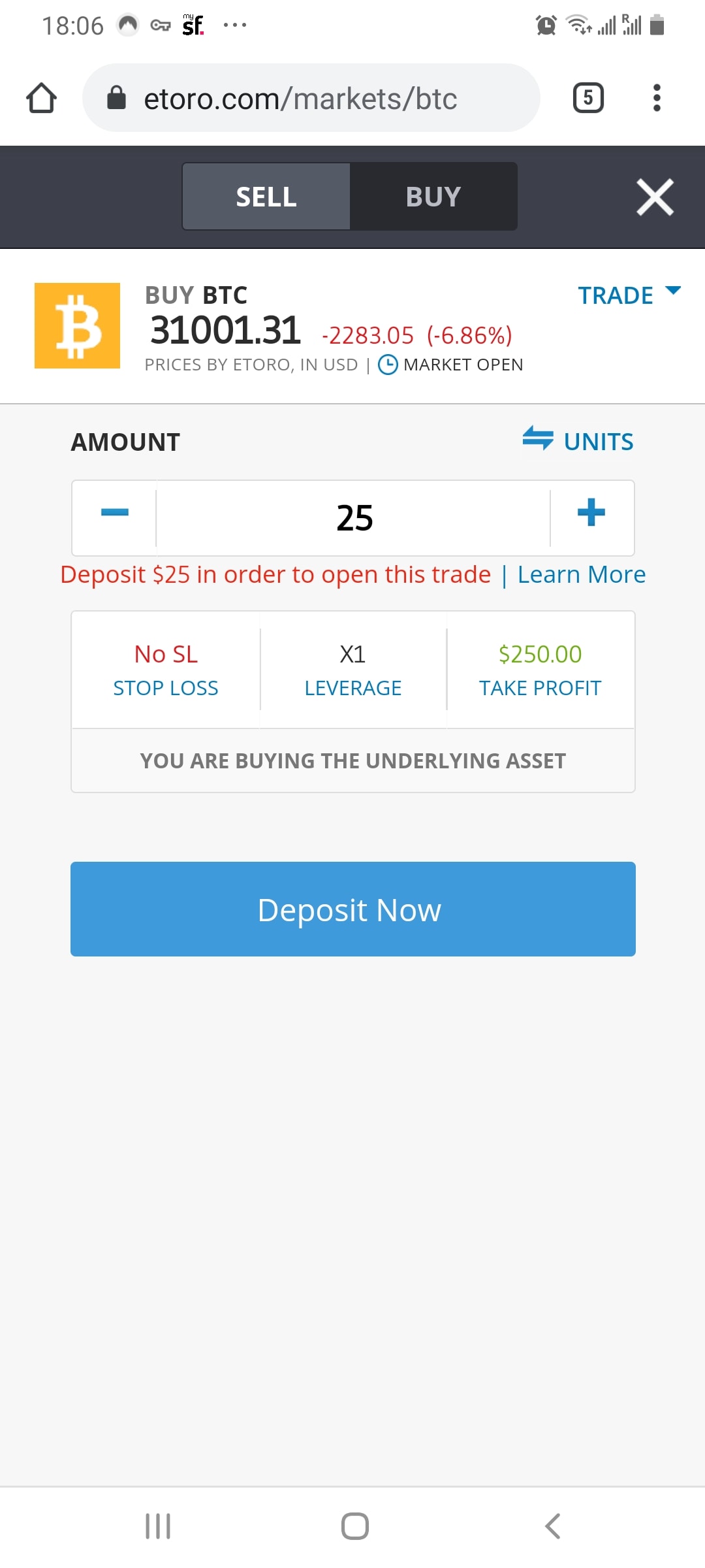 trade bitcoin on etoro app