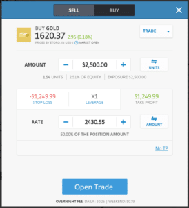 eToro Gold Trading