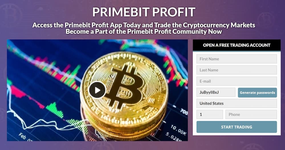 Primebit Profit Homepage