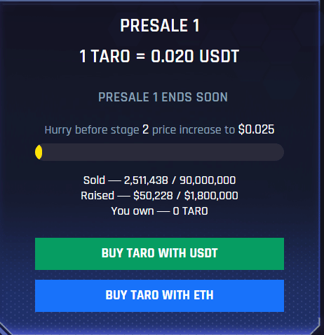 TARO Presale