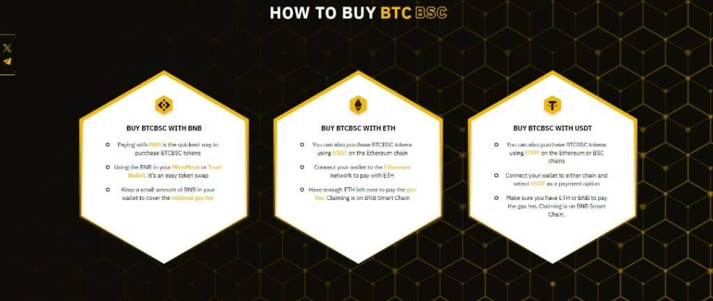 How to buy BTC bsc