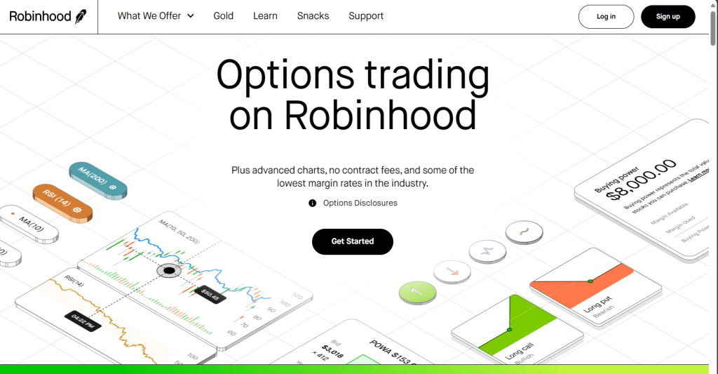 Robinhood home page