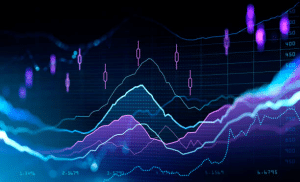 financial rising graph and chart