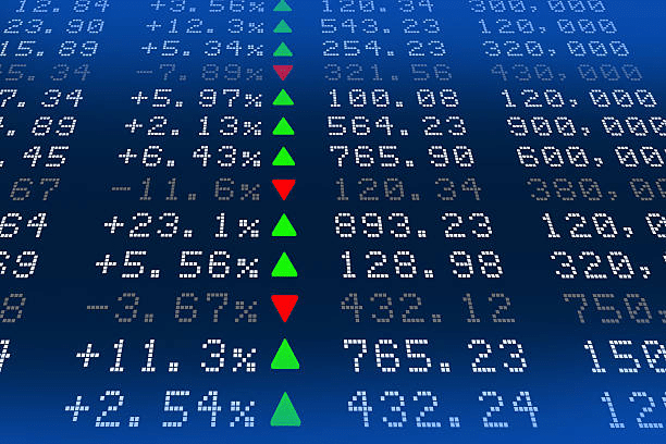 Digital Stock exchange panel stock