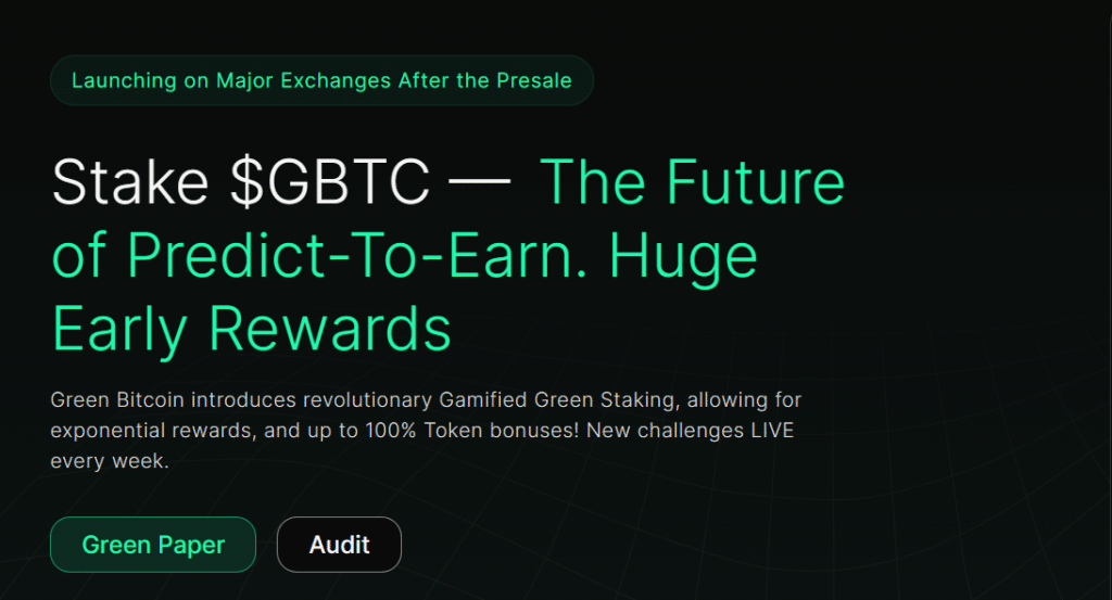 Green Bitcoin Homepage